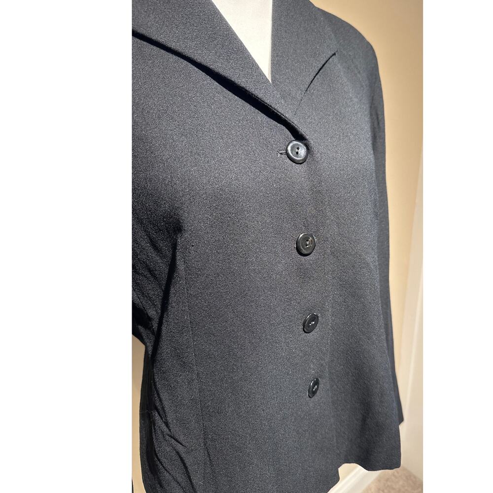 Talbots Black Blazer 100% Pure New Wool Size 12 - Picture 3 of 5